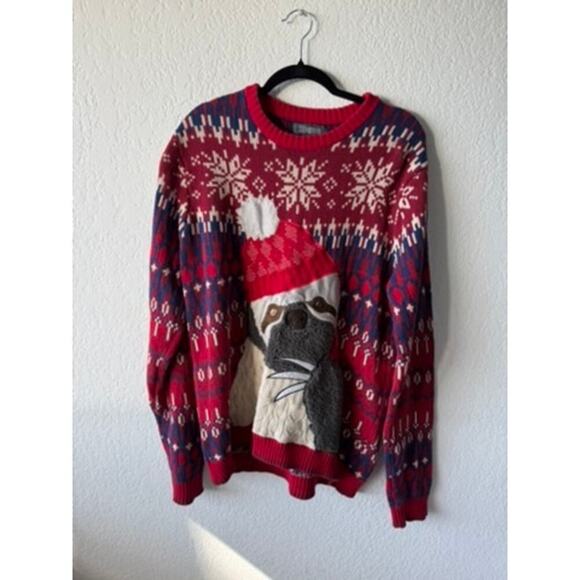 33 Degrees ugly holiday christmas sloth sweater - L - Picture 2 of 3